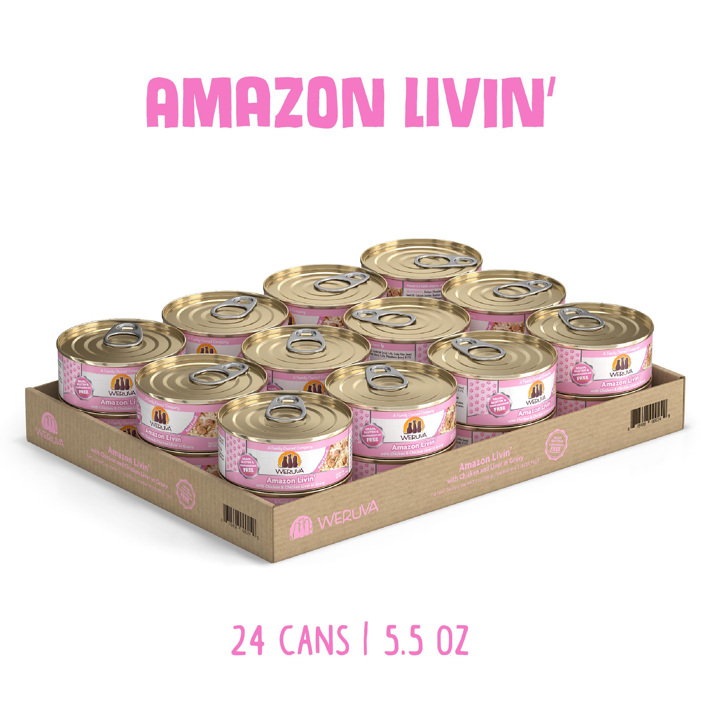 Weruva Classic Chat – poulet blanc désossé et foie dans la sauce, texture appétissante.