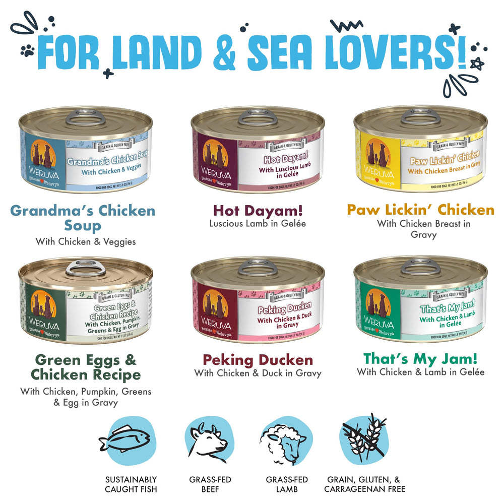 Weruva Classic Chien Feliz Navidog : hydratation élevée pour des repas savoureux.