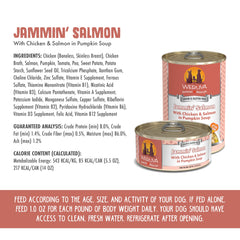 Saumon sauvage et poulet Jammin' Salmon, présentation mettant en avant les protéines.