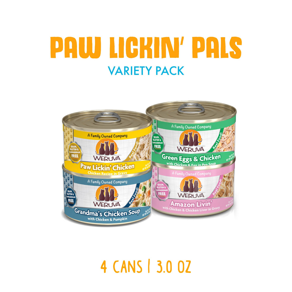 Weruva Paw Lickin Pals boîtes 3 oz, saveur poulet pour chat