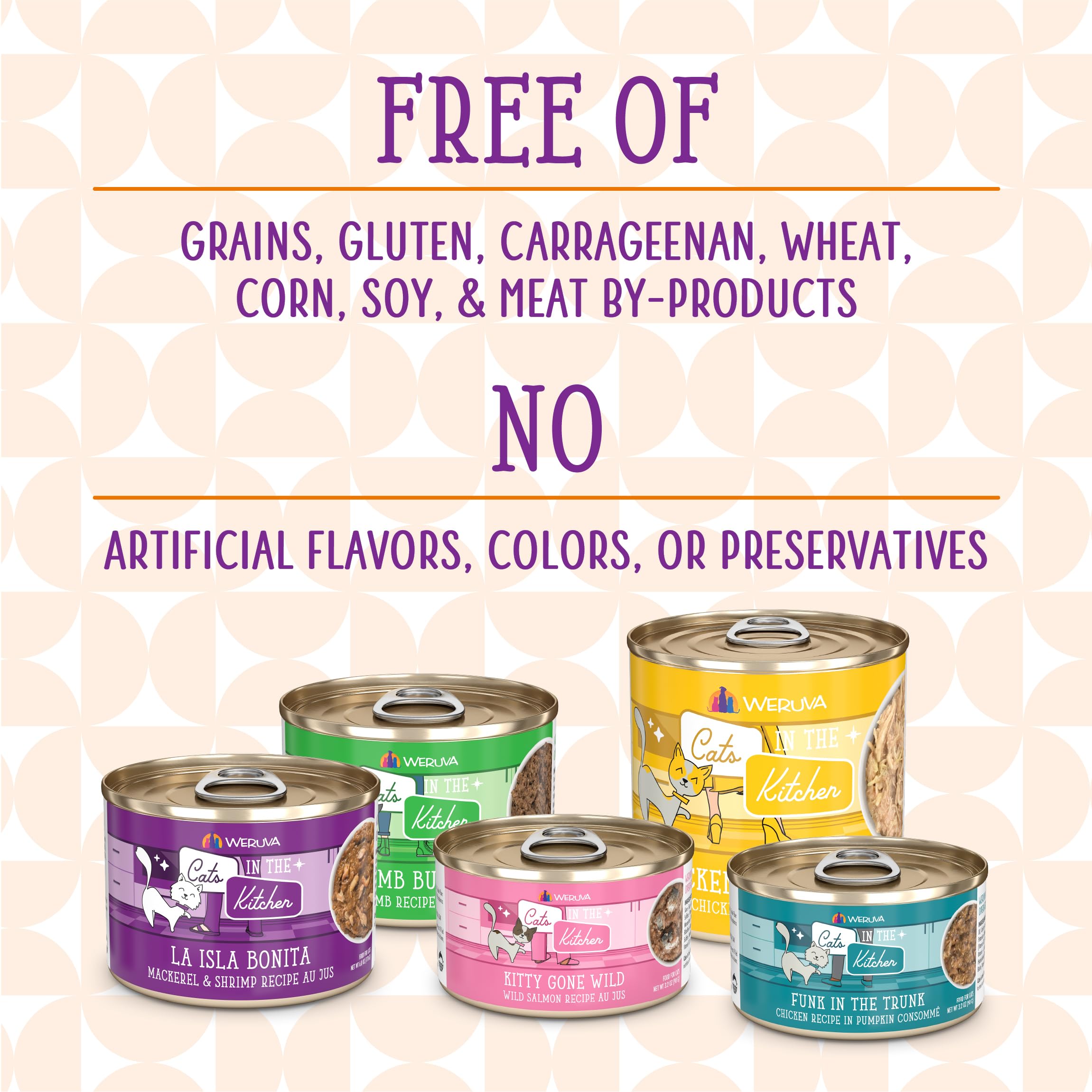Weruva Kitchen Cuties Grain-Free, sans céréales, pour une alimentation sans gluten