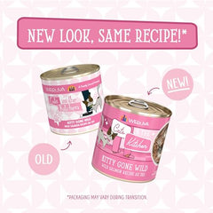 Weruva Kitty Gone Wild au jus saumon, saveur délicate et goût marin apprécié par les chats.
