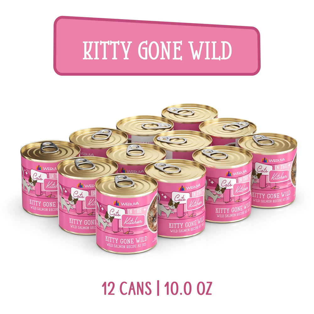 Weruva Kitty Gone Wild au jus thon et sardines, morceaux savoureux pour l'expérience culinaire.