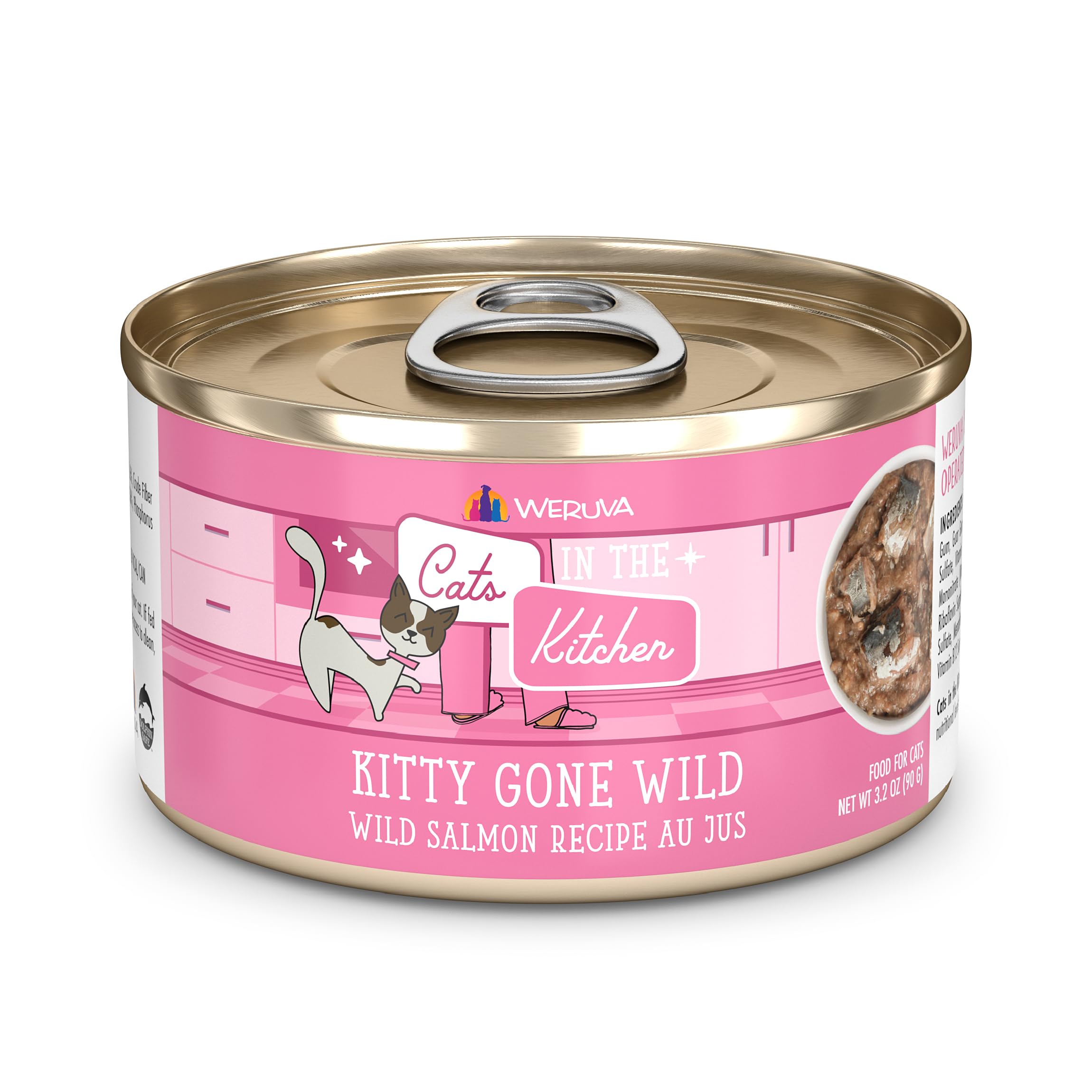 Weruva Kitty Gone Wild saumon sauvage au jus, repas humide attrayant pour chat
