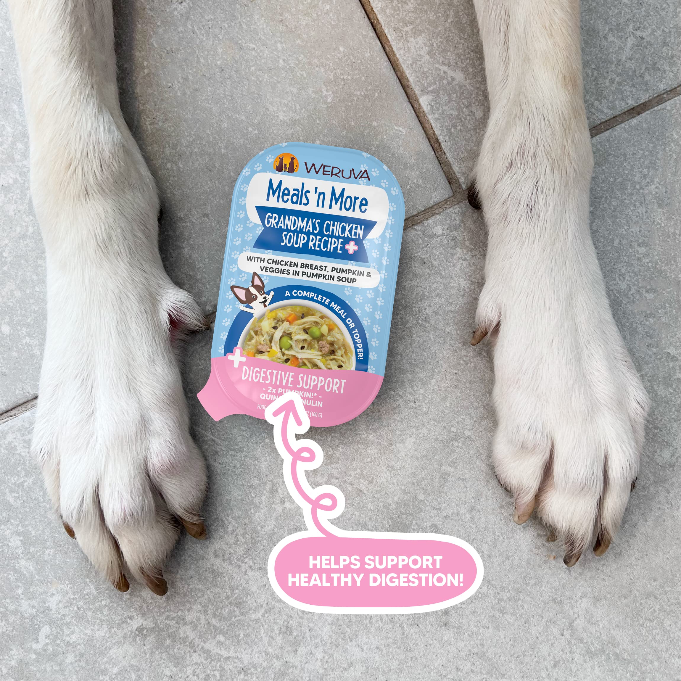 Ensemble de repas variés pour chiens, Weruva Meals 'n More.