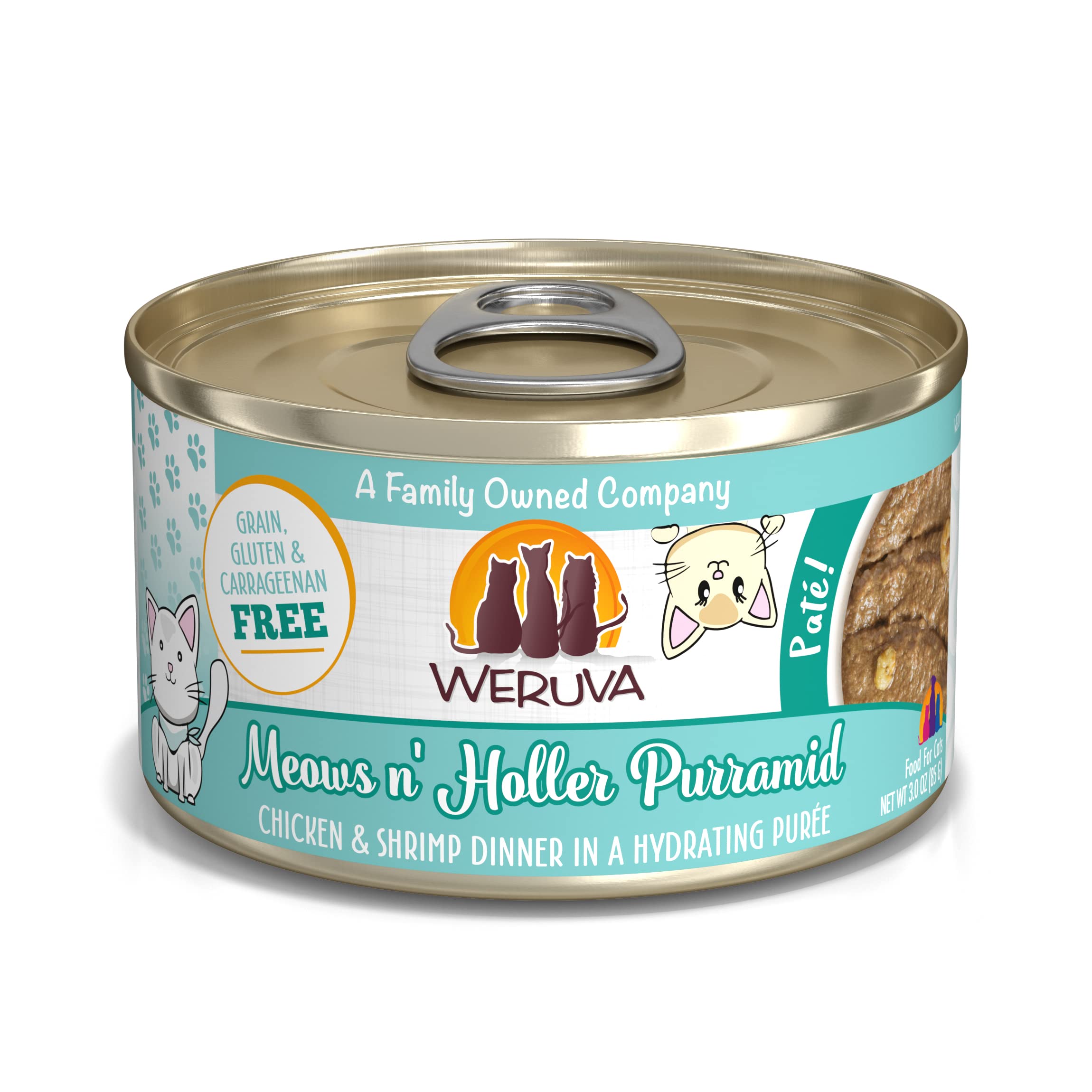 Weruva Meows n Holler PurrAmid pate cremeuse, texture ideale pour chat gourmand.