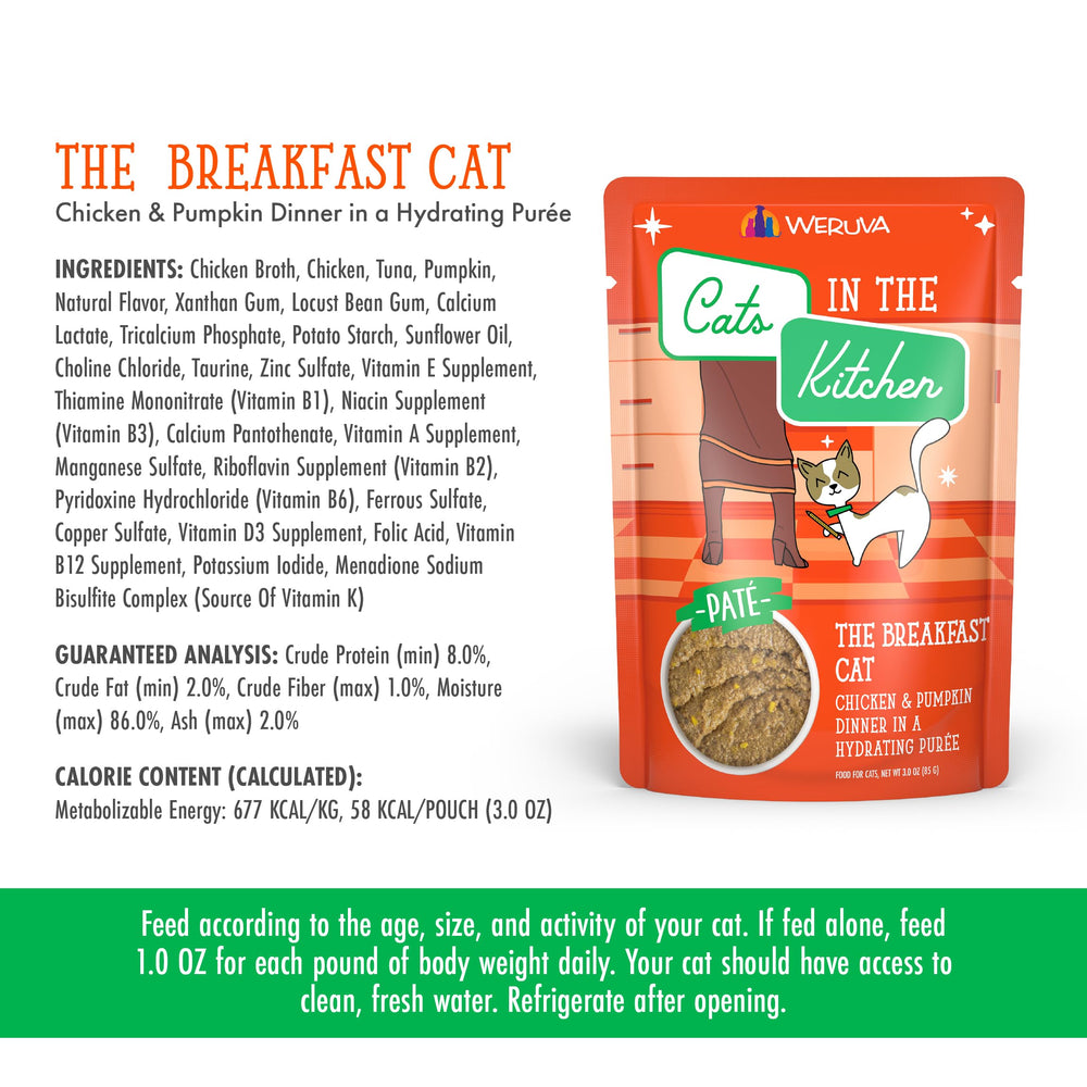 Sachet 3oz, pratique Slide N' Serve pour The Breakfast Cat