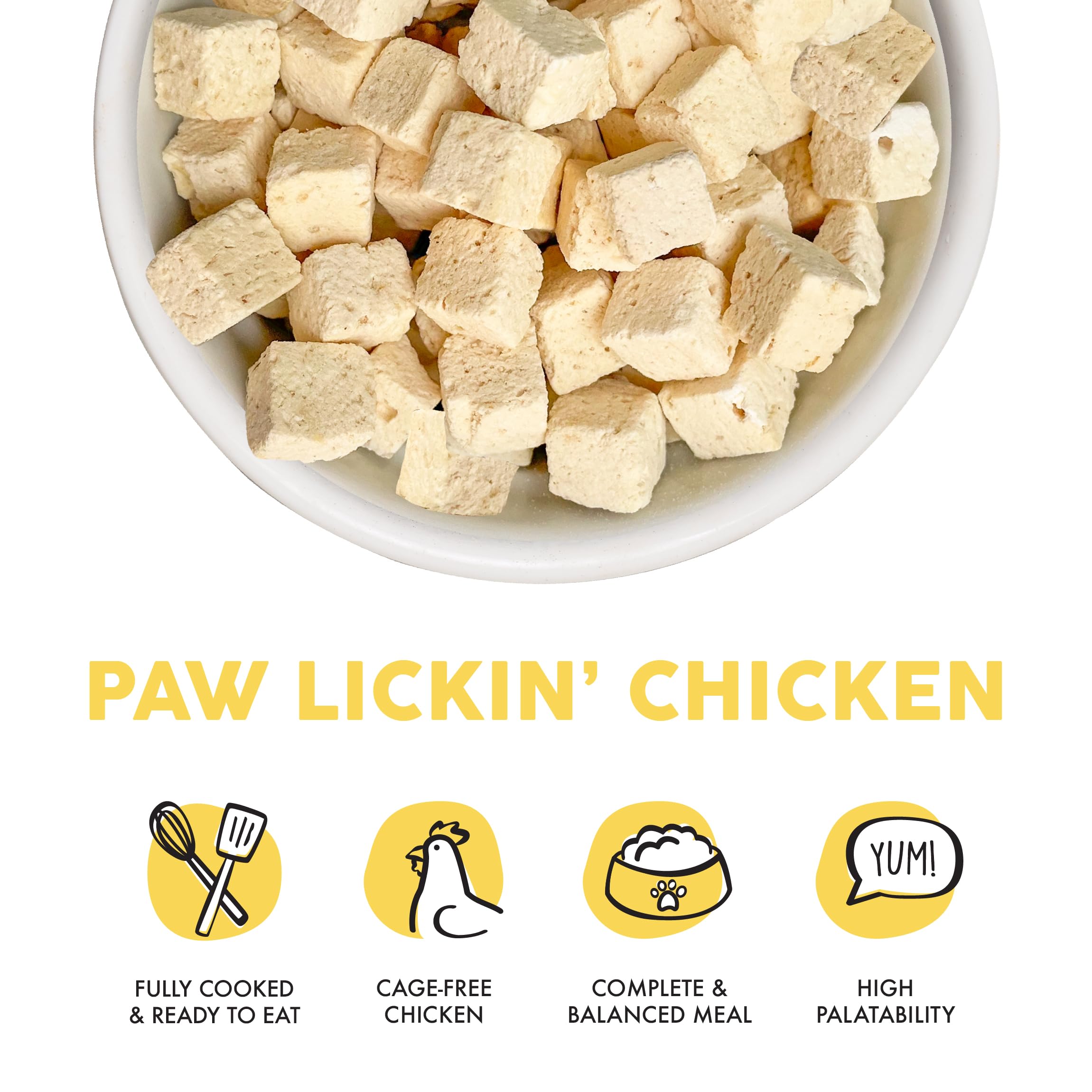 Weruva Paw Lickin' Chicken, poitrine de poulet lyophilisée, sans os, goût naturel.