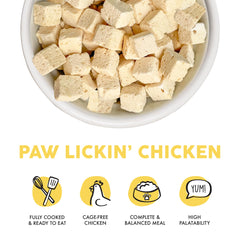 Weruva Paw Lickin' Chicken, poitrine de poulet lyophilisée, sans os, goût naturel.