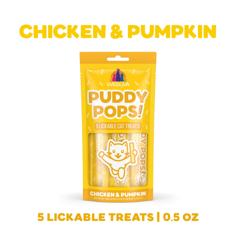 Texture crèmeuse poulet et courge, friandise Weruva Puddy Pops