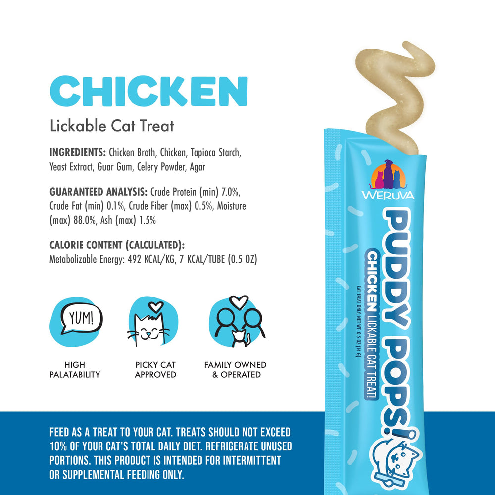 Puddy Pops Weruva : hydratation à chaque dégustation pour chat