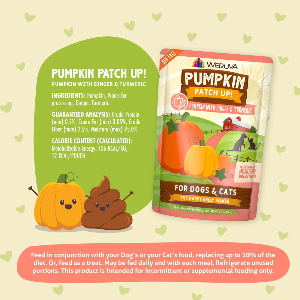 12 sachets Weruva Pumpkin Patch Up prêts à stocker.
