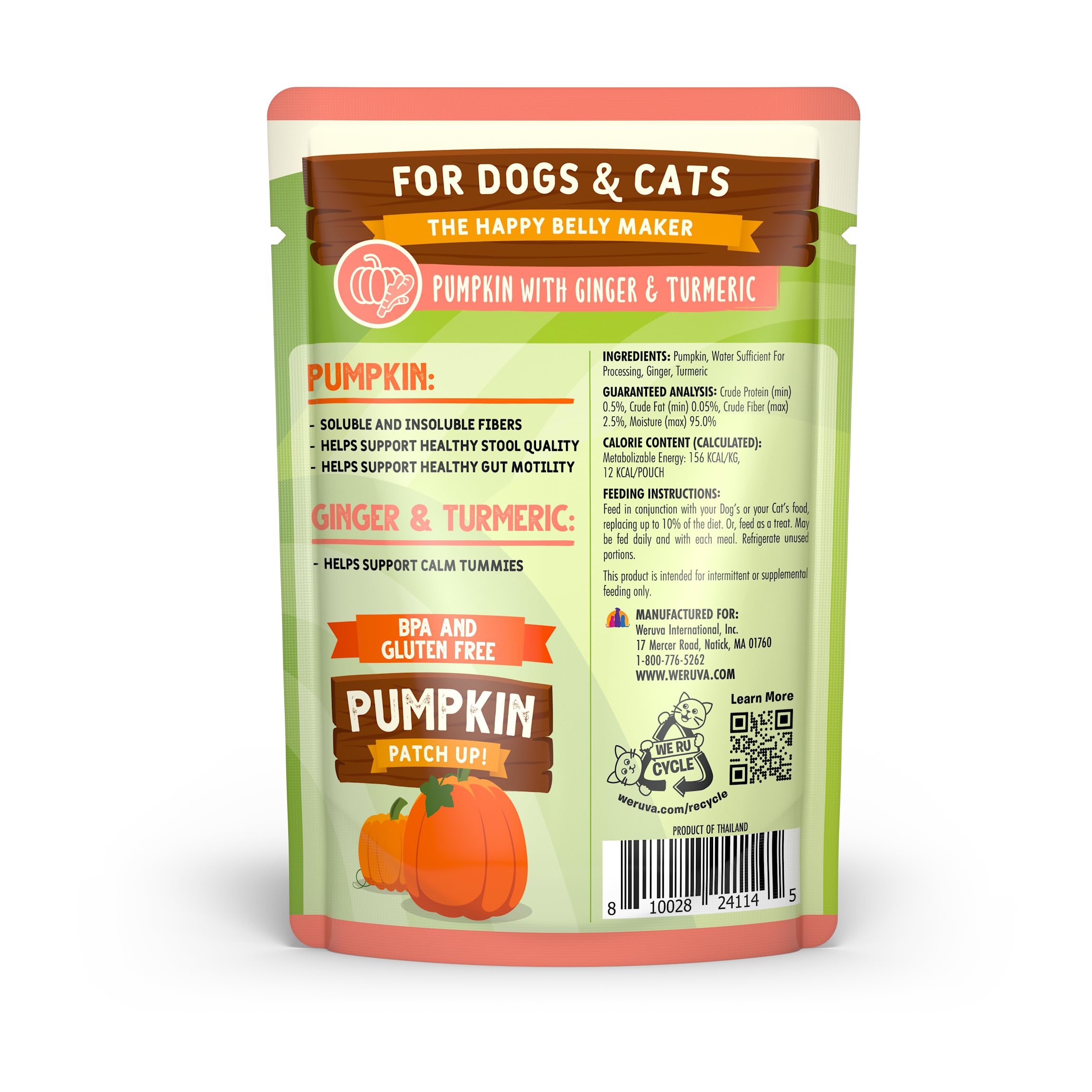 Purée onctueuse Weruva Pumpkin Patch Up, idéale pour intégrer au bol.