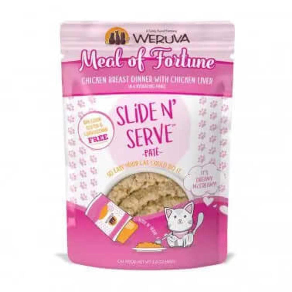 Weruva Repas Fortune pâté poulet et foie pour chat, texture onctueuse qui favorise l’appétit