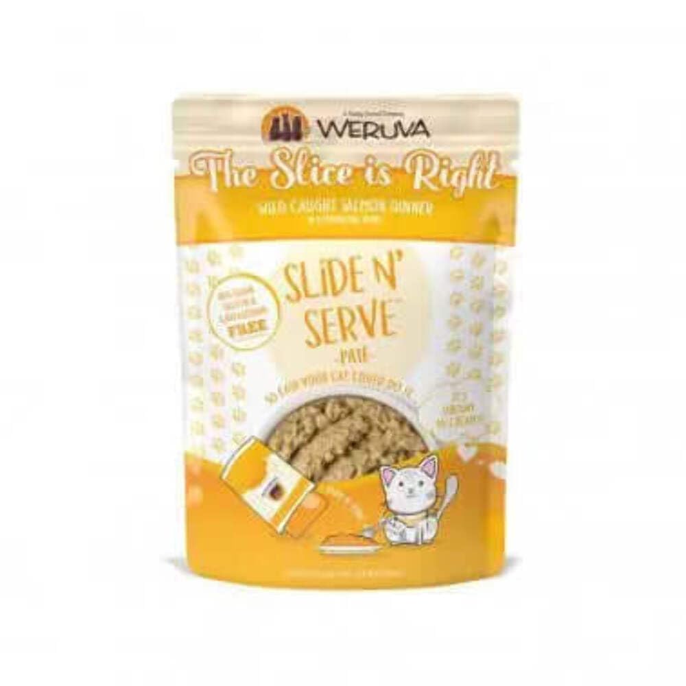 Sachet coulissant Weruva, pâte au saumon sauvage prête à servir.