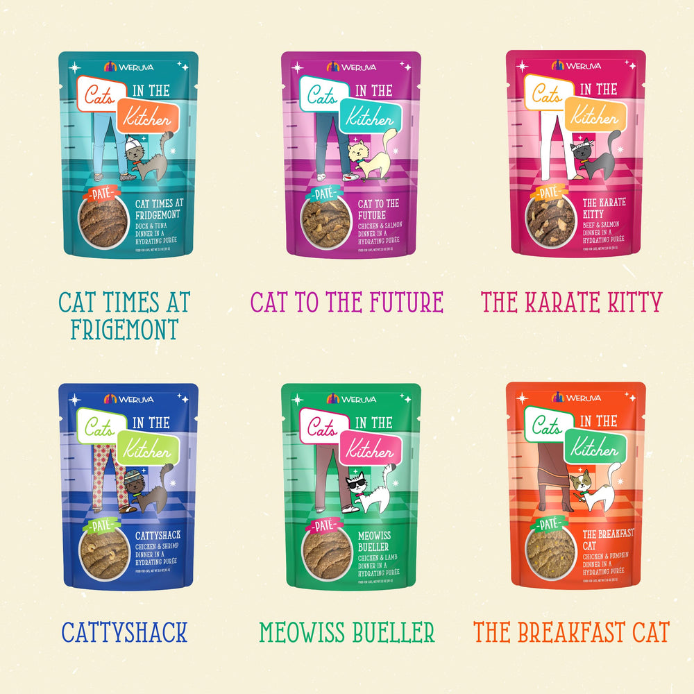 Weruva Brat Pack — sachet pâté canard, texture veloutée pour chats.