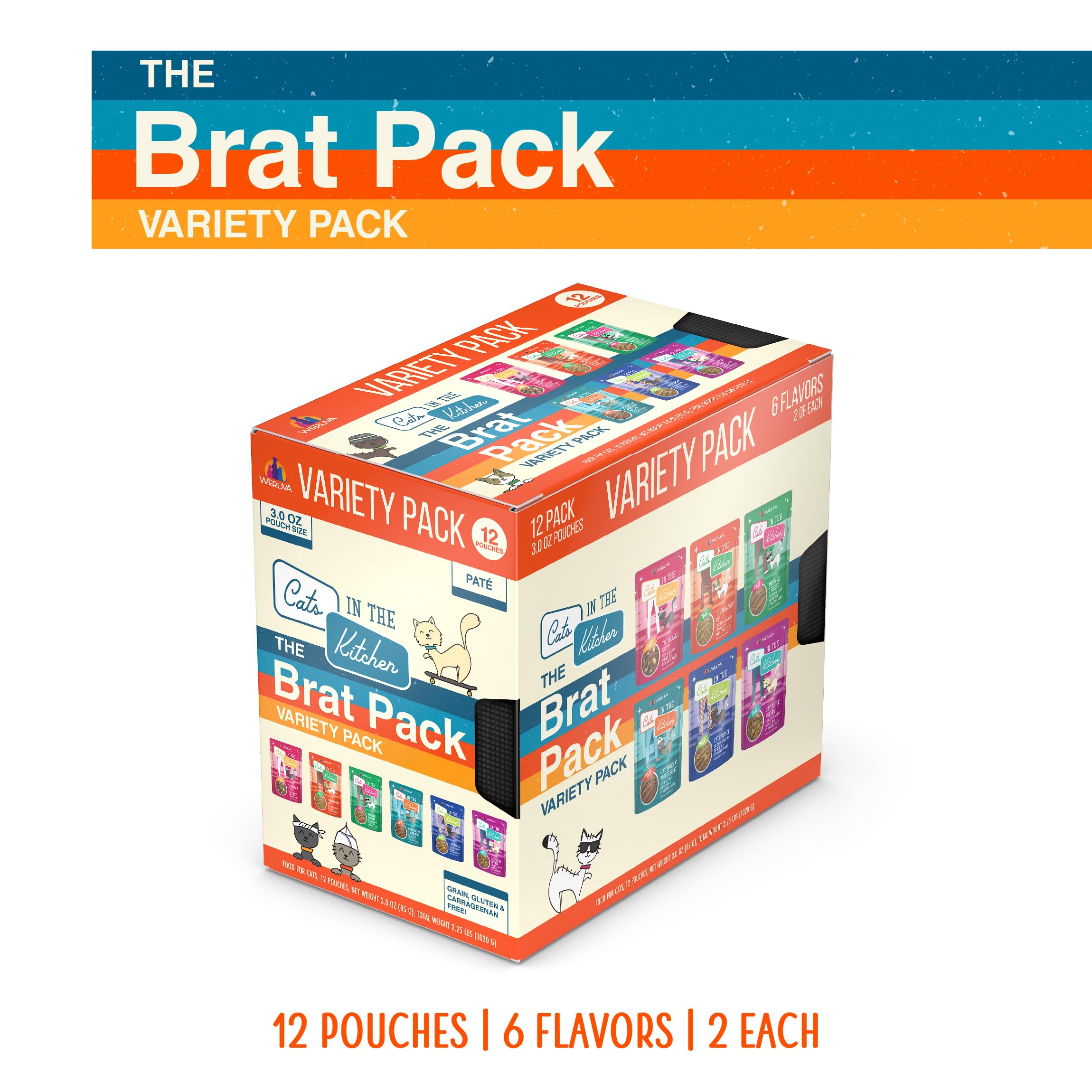Weruva Brat Pack — sachet pâté poulet, repas rapide et savoureux.