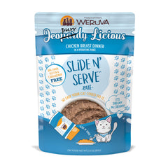 Weruva Slide N' Serve Pâté crèmeuse en sachet prêt à servir pour chat.