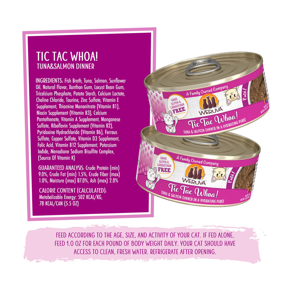 Gelée crémeuse de thon et saumon par Weruva Tic Tac Whoa.