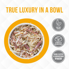Weruva Truluxe: boeuf sans os et poulet pour repas équilibré.