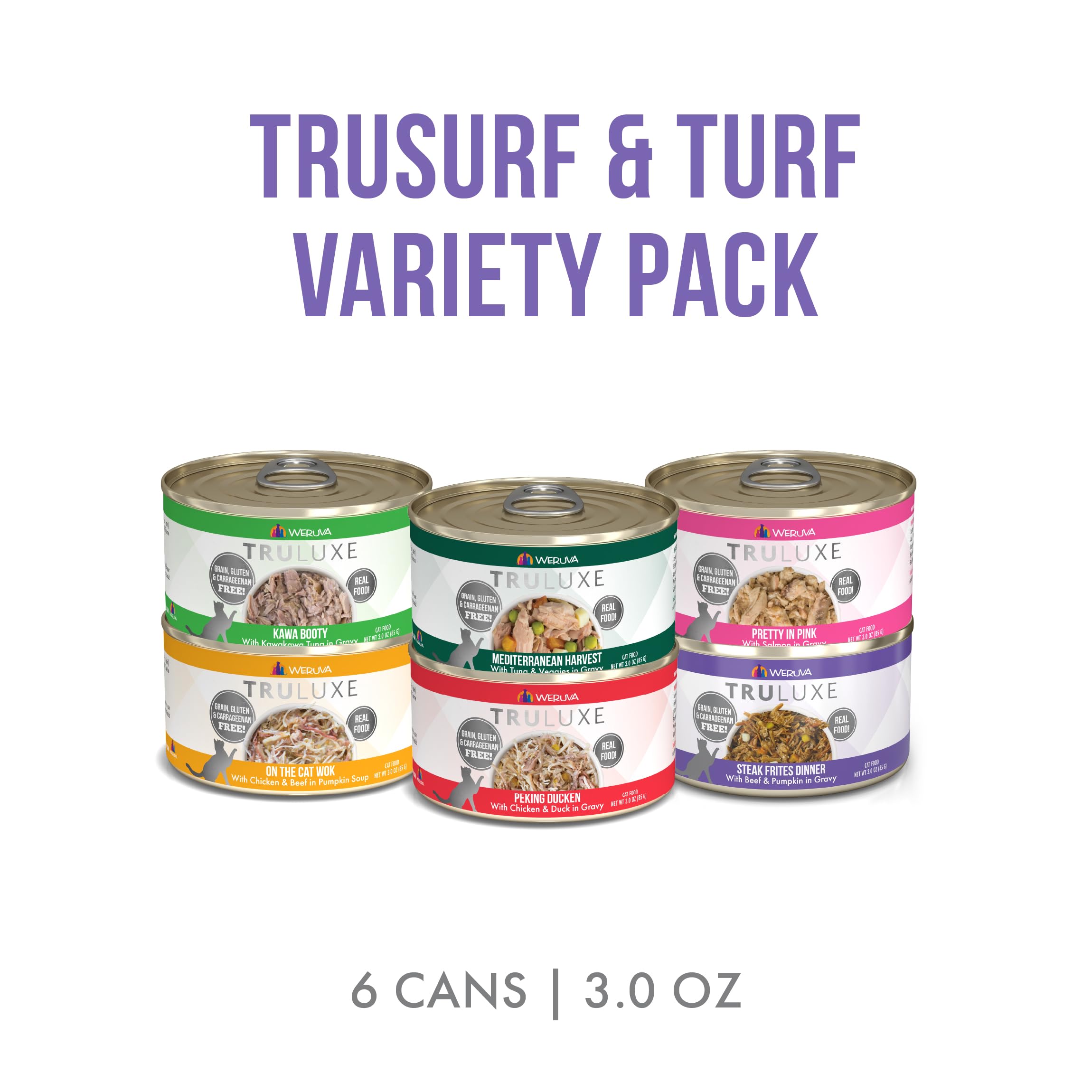 Weruva TruLuxe Récolte Méditerranéenne 3oz : saveur méditerranéenne raffinée.
