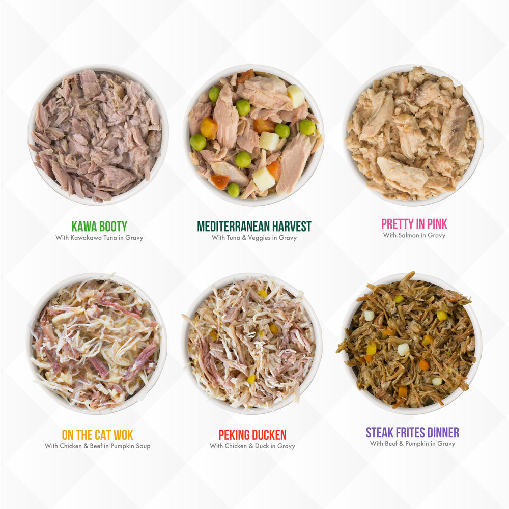 Weruva TruLuxe Sur le Wok du Chat 3oz : repas varié et appétissant.