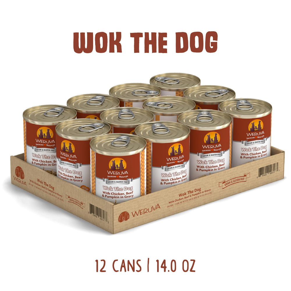 Weruva Wok The Dog boeuf en sauce, protéines riches et croustillantes.