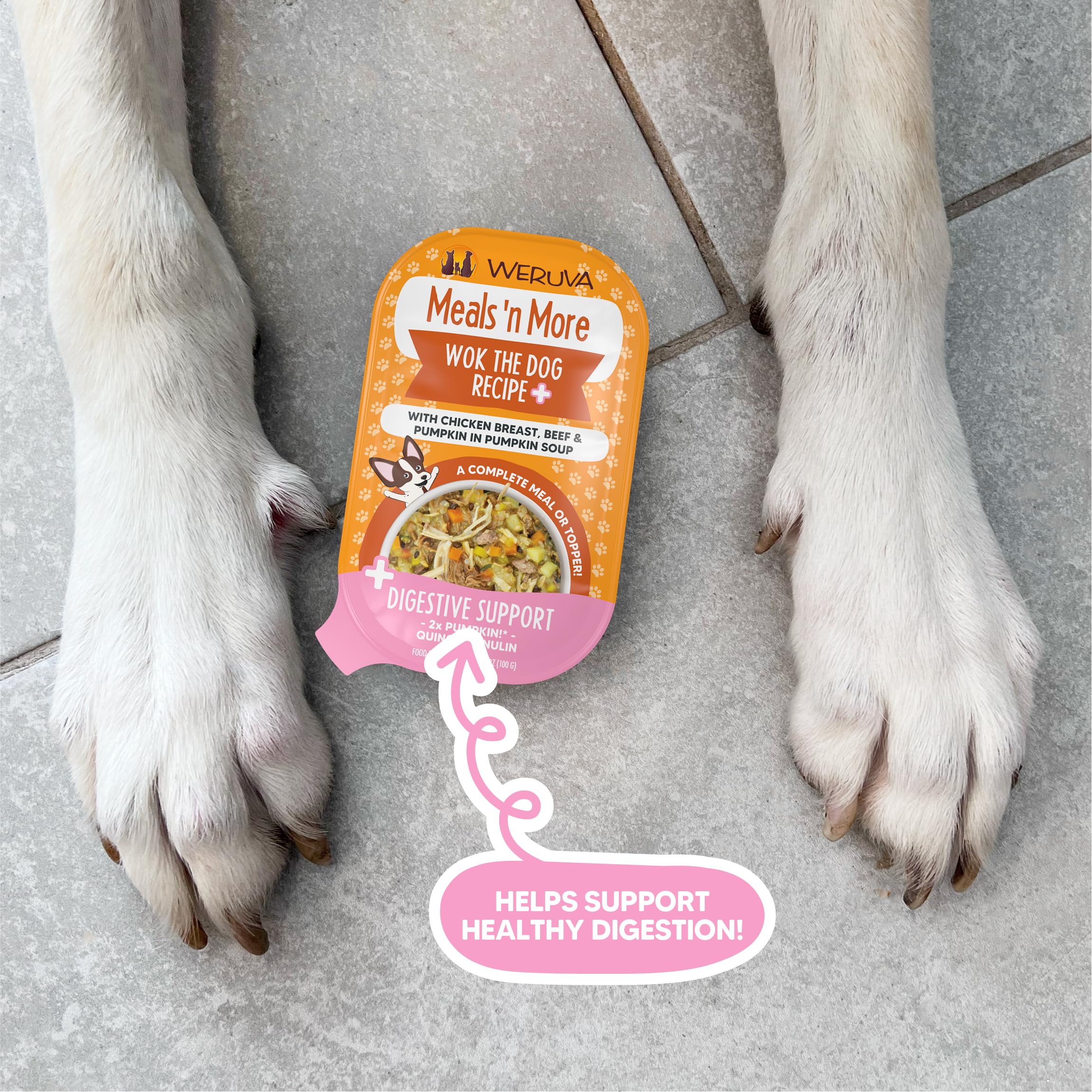 Sans additifs artificiels, Weruva Wok The Dog Plus privilégie la simplicité