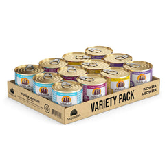 Nourriture Weruva Wowzer Meowzer coffret 12 boîtes pour chats multisalles.