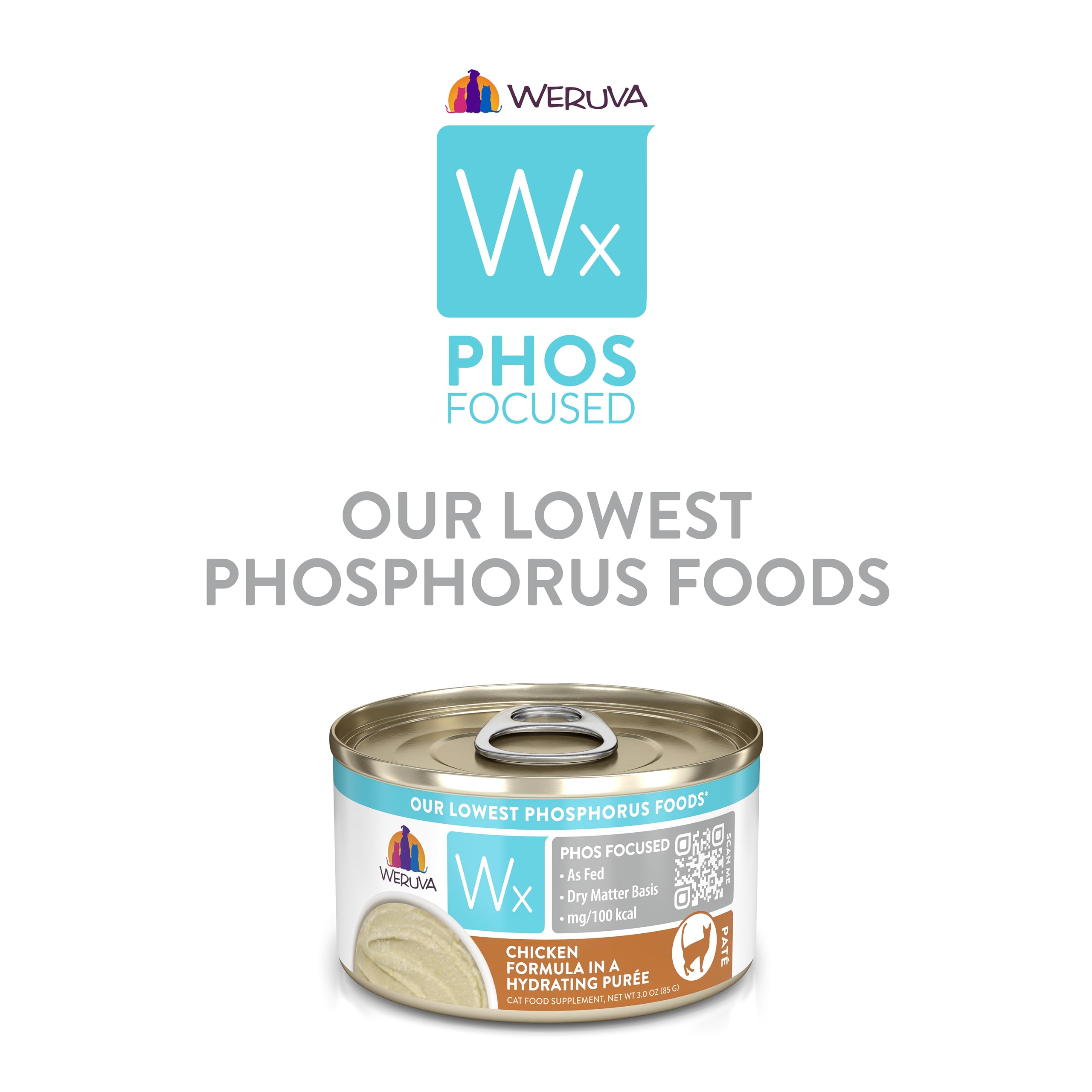 Weruva Wx Phos Focused hydratation optimale grâce à la purée hydratante.
