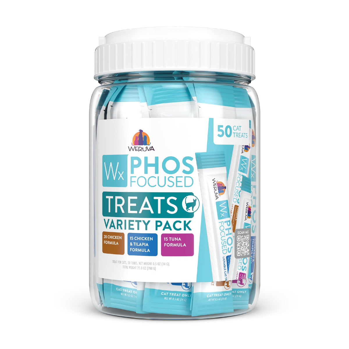 Weruva Wx Phos Focused poulet désossé sans peau, protéine légère pour chats.