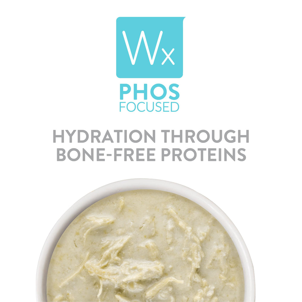 Weruva Wx Phos Focused poulet en sauce – ouverture facile et accès pratique.