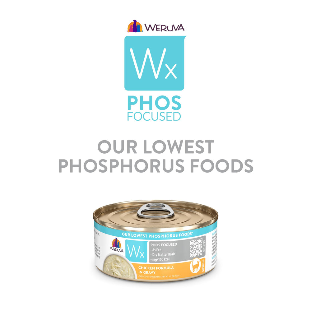 Weruva Wx Phos Focused poulet en sauce – phosphore bas sans sacrifier les protéines.