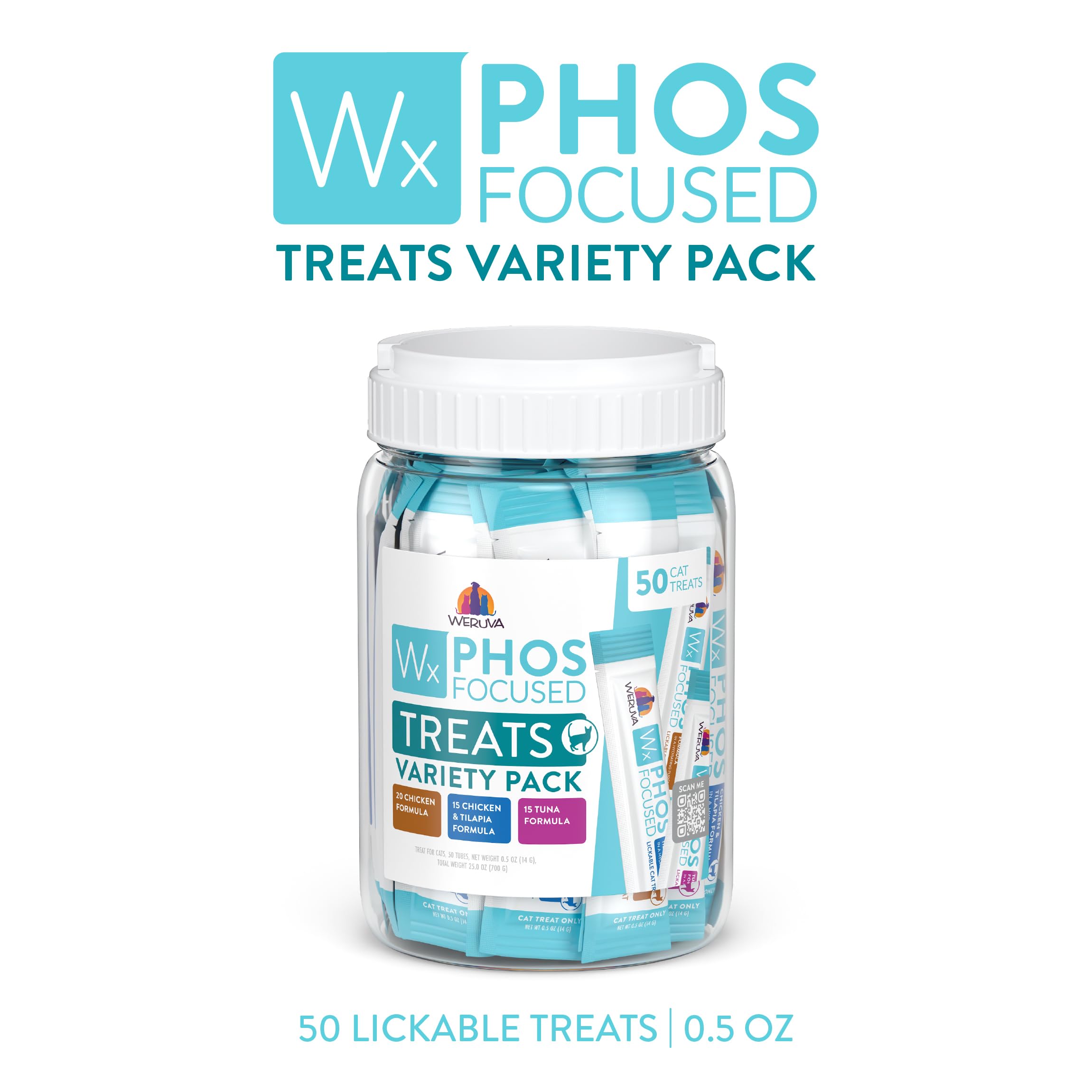 Weruva Wx Phos Focused thon sauvage, source protéique maigre pour chats.