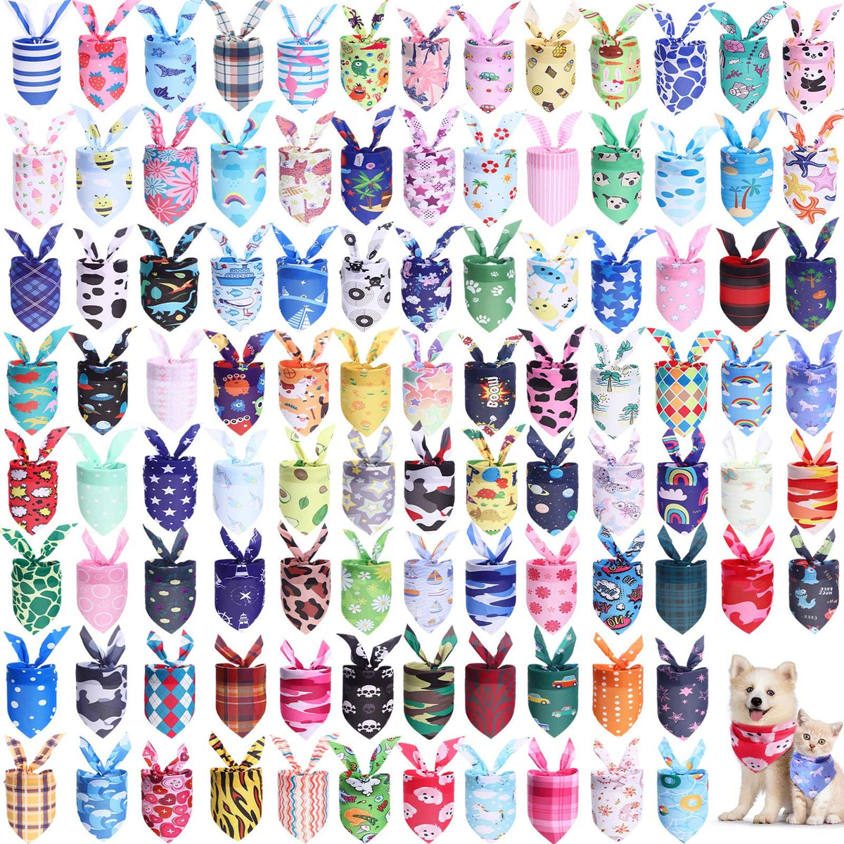 Bandanas Wesiti pour chien, ensemble varié pour un look unique et pratique.