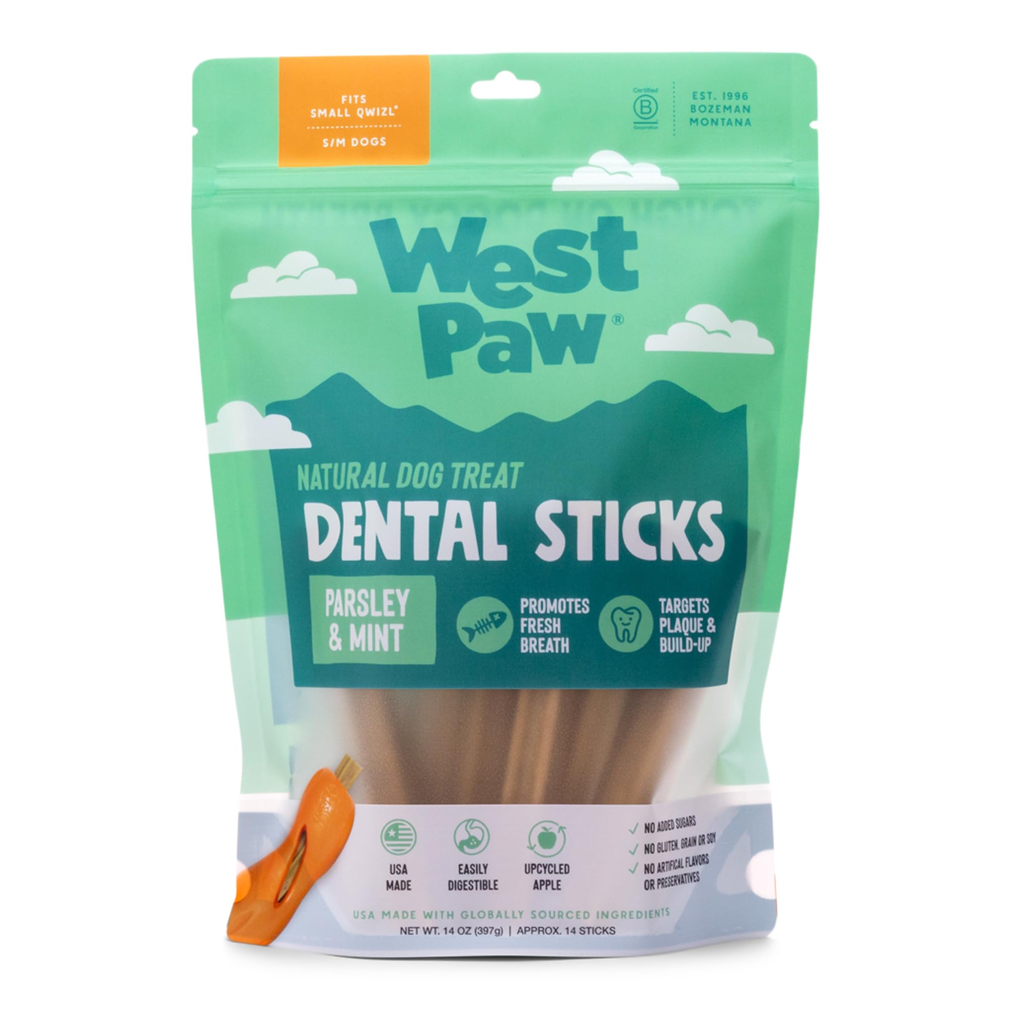 WEST PAW saveur menthe et persil, haleine plus fraîche