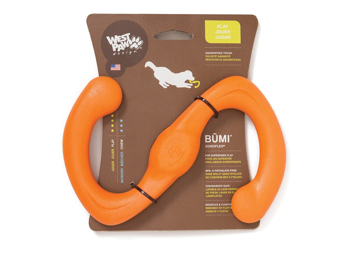 WEST PAW Bumi – jouet tir en forme S, idéal pour tir et lancer.