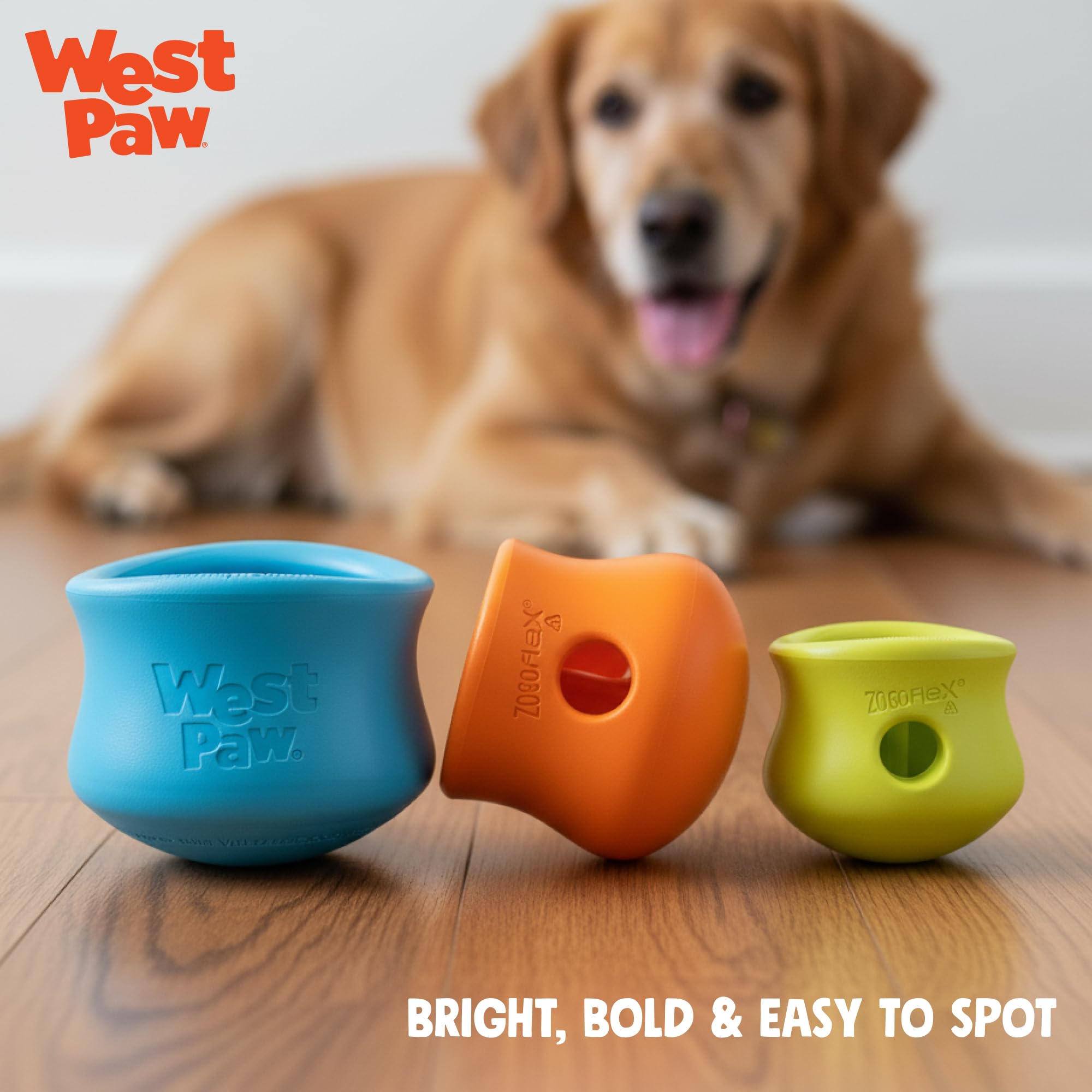 WEST PAW Toppl durable et sans toxine grâce au matériau Zogoflex.
