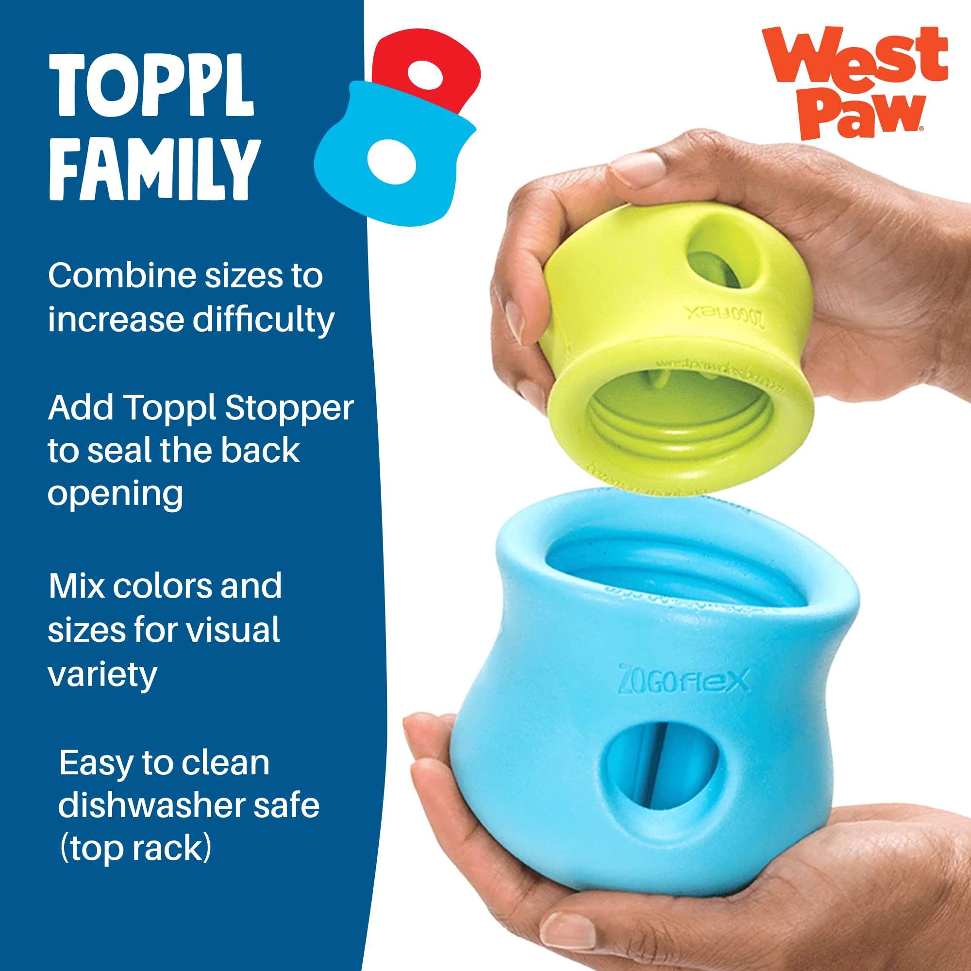 WEST PAW Toppl lavable au lave-vaisselle pour un nettoyage facile.