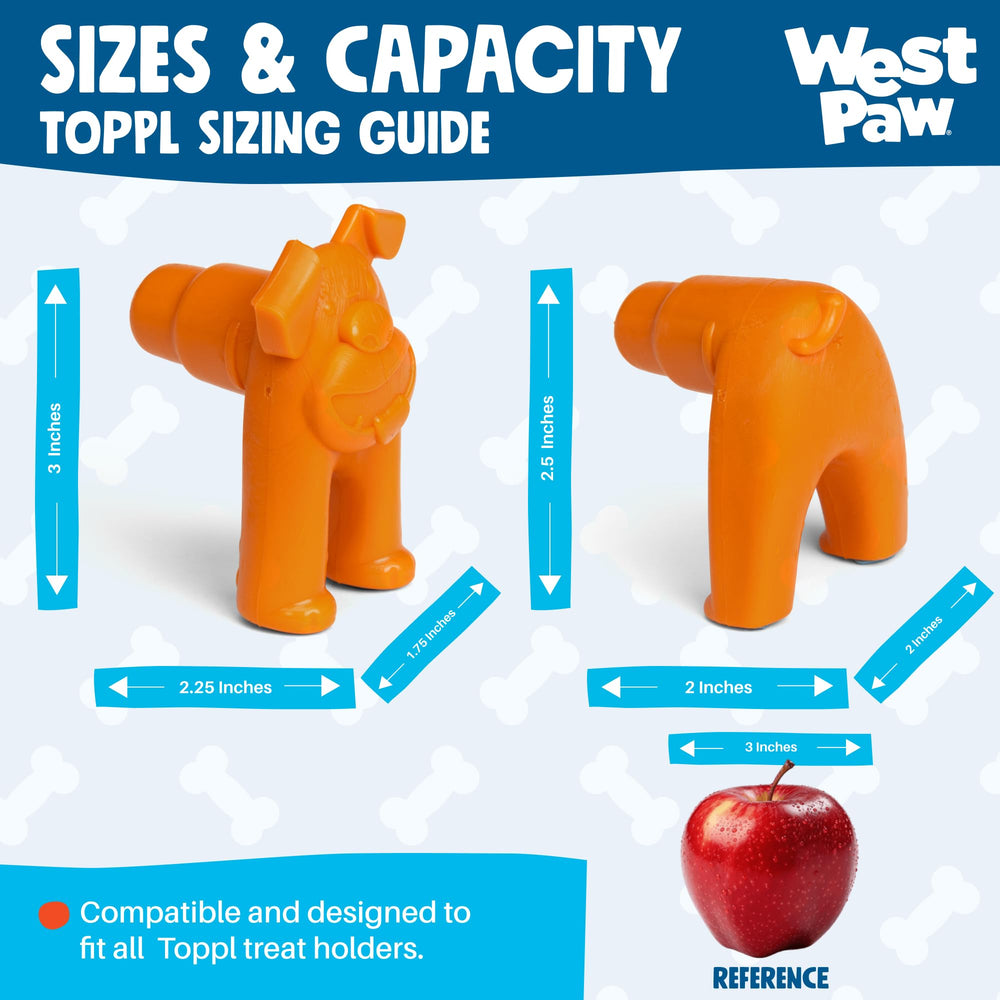 WEST PAW Toppl Stopper Insert convient aux friandises congelables et en sticks.