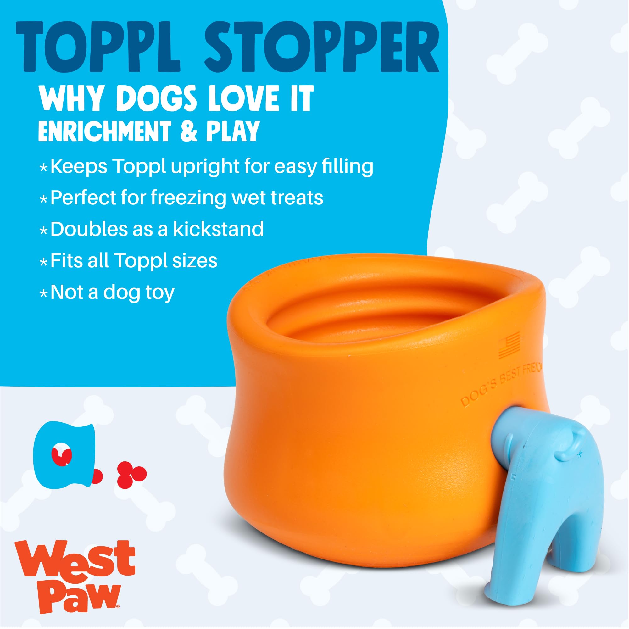 WEST PAW Toppl Stopper Insert permet un remplissage stable et propre.