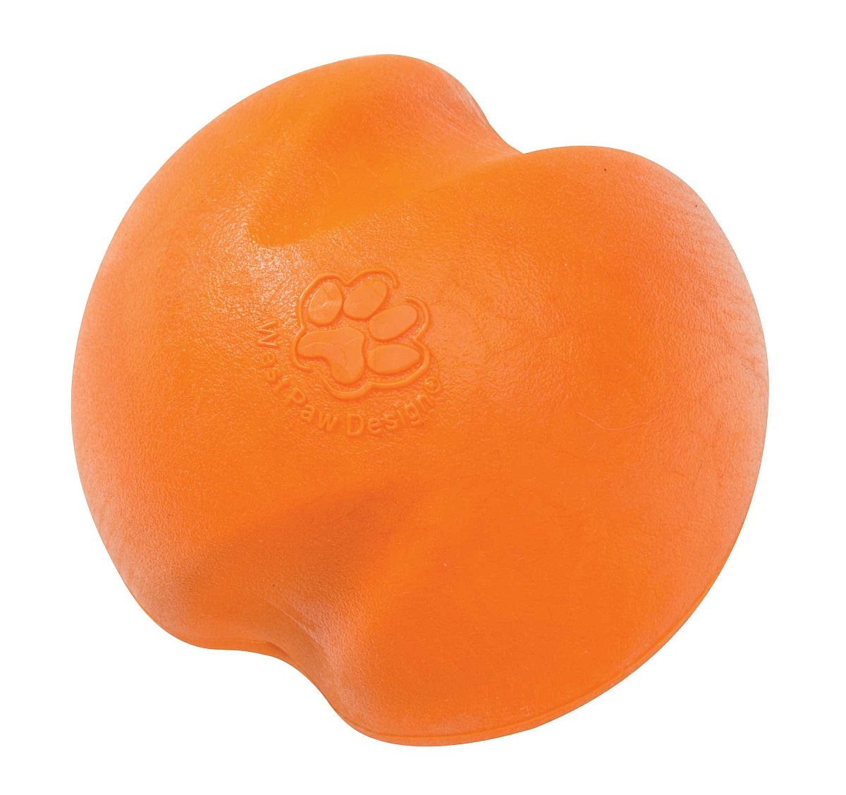 WEST PAW Zogoflex Jive Ball, balle chien orange mandarine, parfaite pour ramasser et retourner.