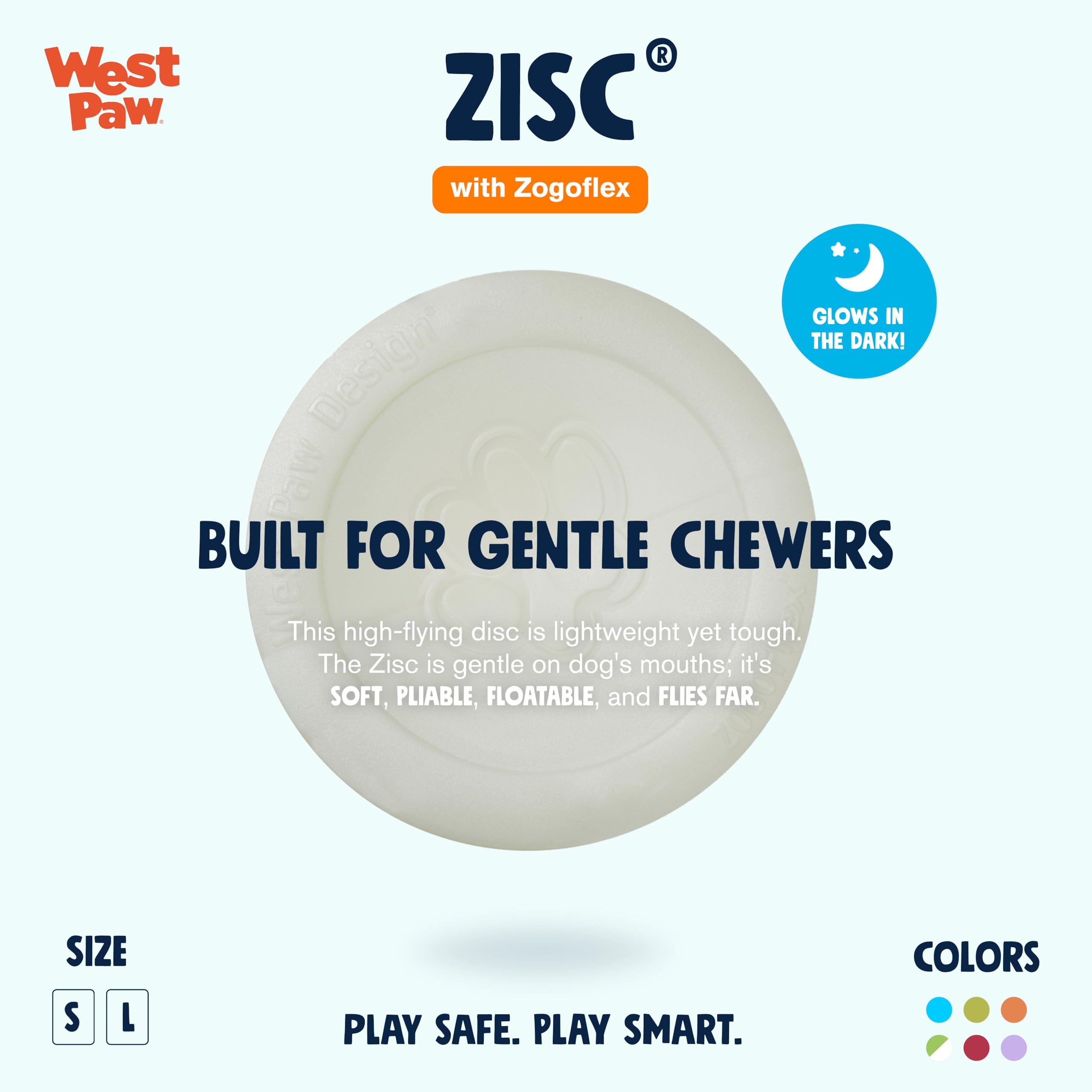 WEST PAW Zogoflex Zisc disque-volant flottant, sécurité et plaisir lors des activités aquatiques