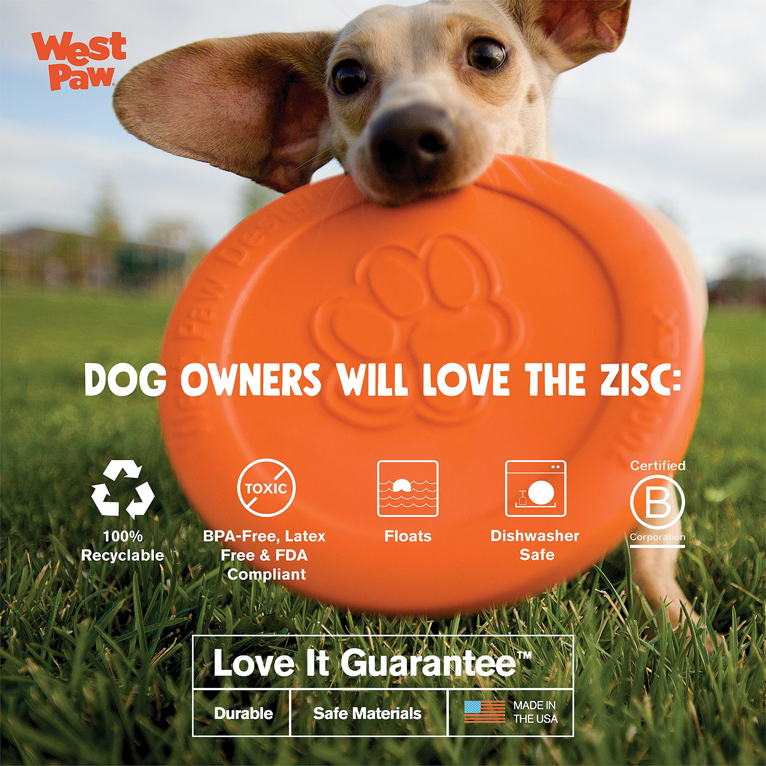 WEST PAW Zogoflex Zisc toucher doux en bouche, jeu durable et agréable