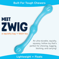 West Paw Zwig à cœur creux, jouet souple et robuste pour chiens.