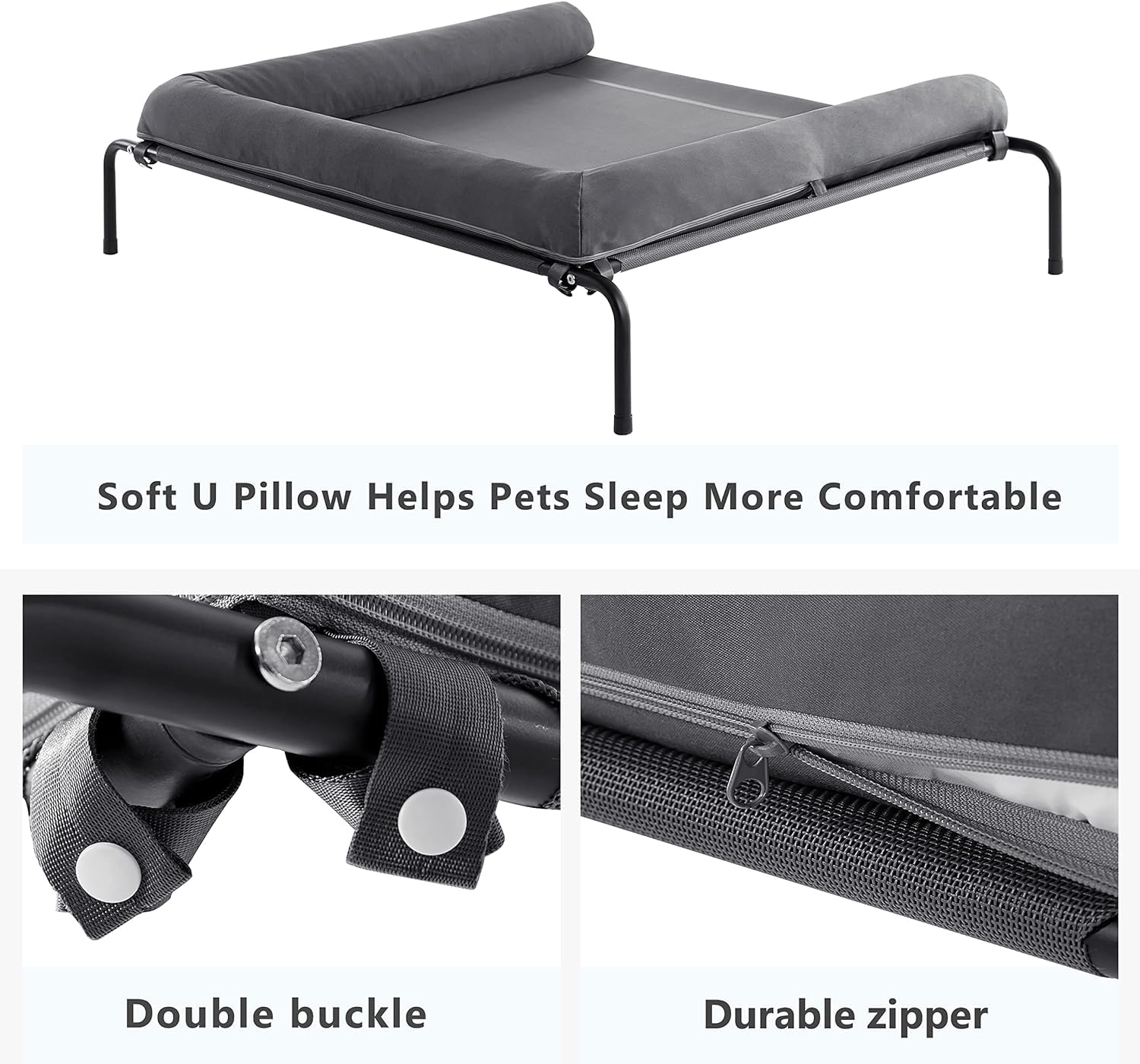 WESTERN HOME oreiller-etanche-amovible – coussin lavable et résistant aux éclaboussures.