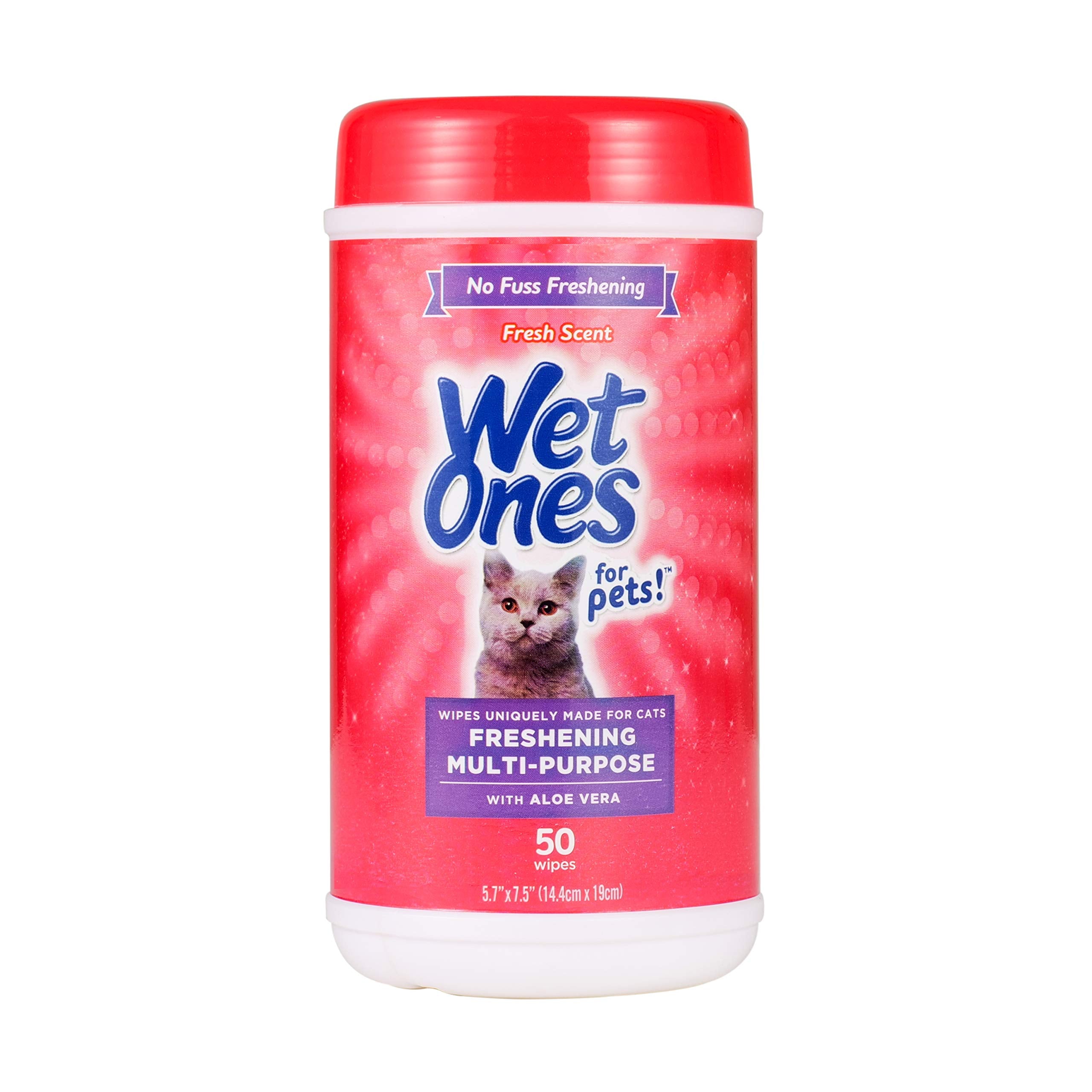 Wet Ones Lingettes Toilettage Chat: nettoyage rapide du pelage et rafraîchissement en douceur.