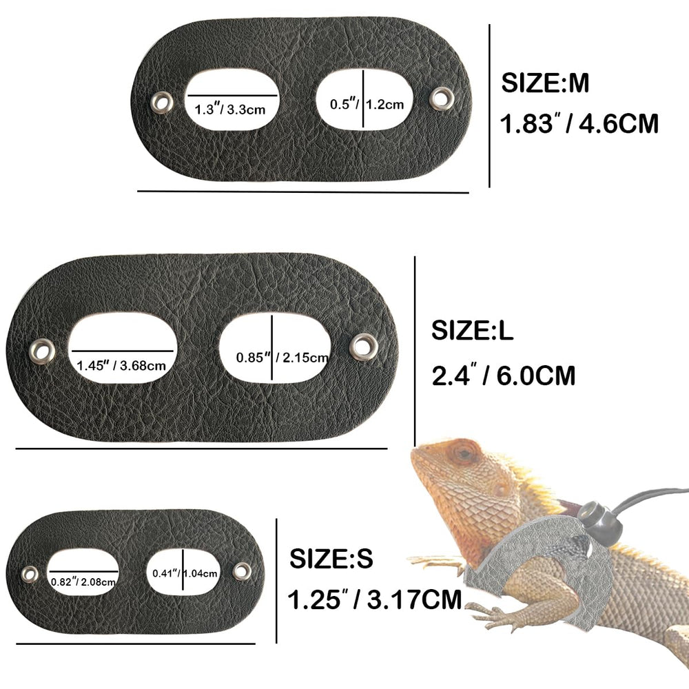 WEVONIGU Gecko Léopard harnais cuir, trois tailles adaptables pour différentes morphologies.
