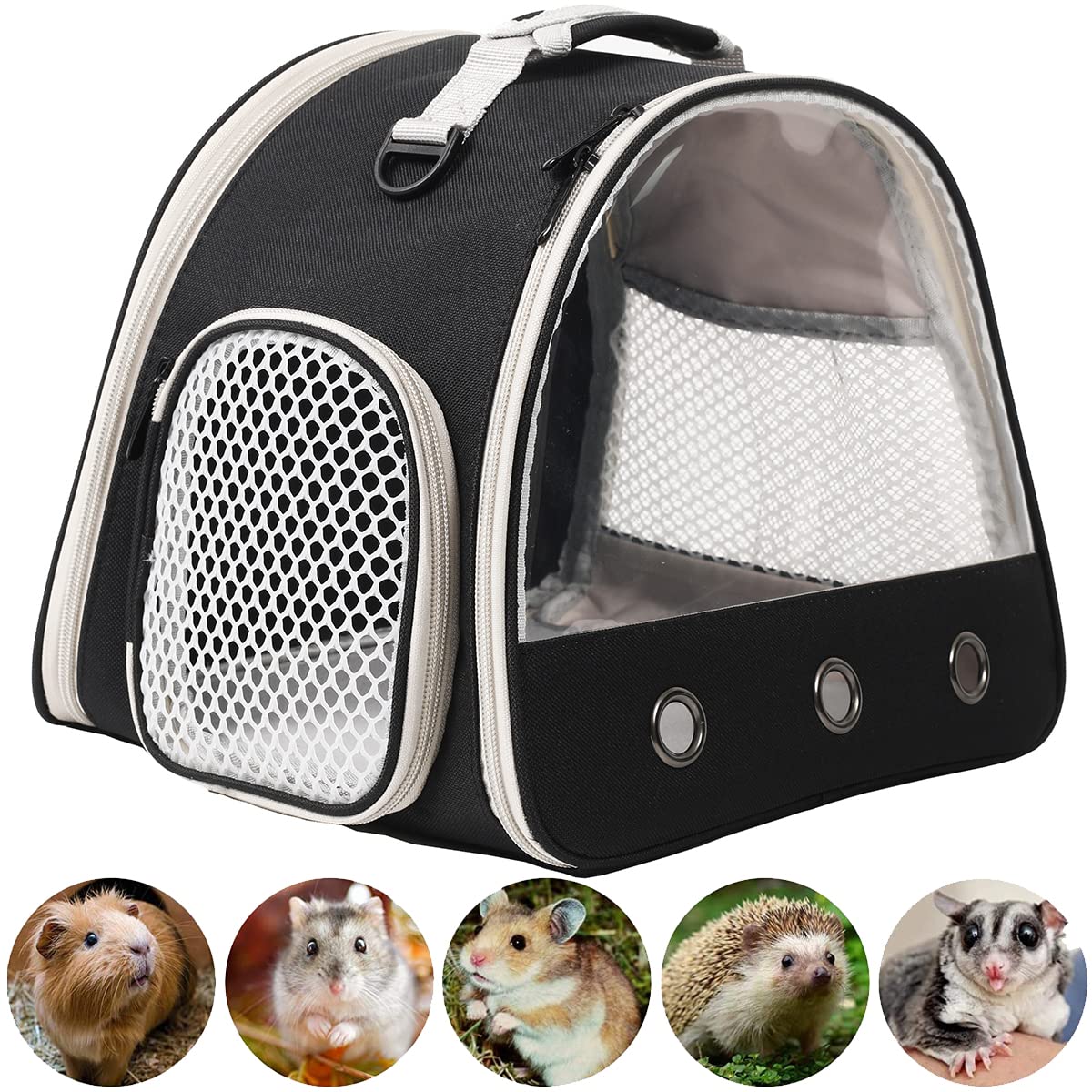 WEVONIGU Gecko Léopard fenêtre transparente pour surveiller l’animal en voyage.