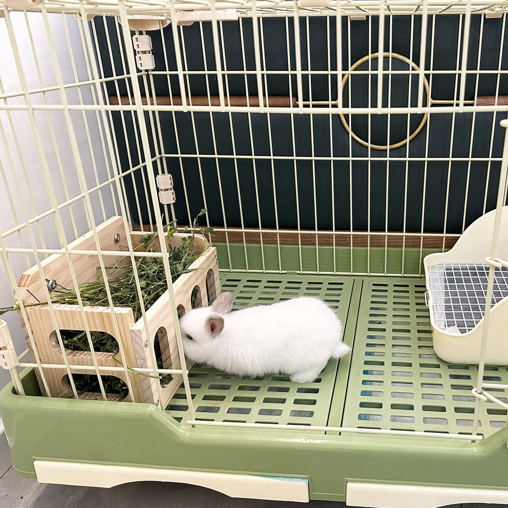 WEWAYKGJ détail bois naturel, texture chaude et durable pour accessoire foin apprécié par votre animal.